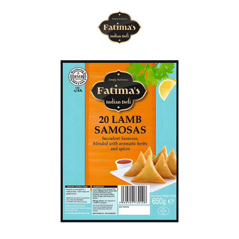 Worldwide Foods Fatima's Halal 20 Indian Deli Lamb Samosas