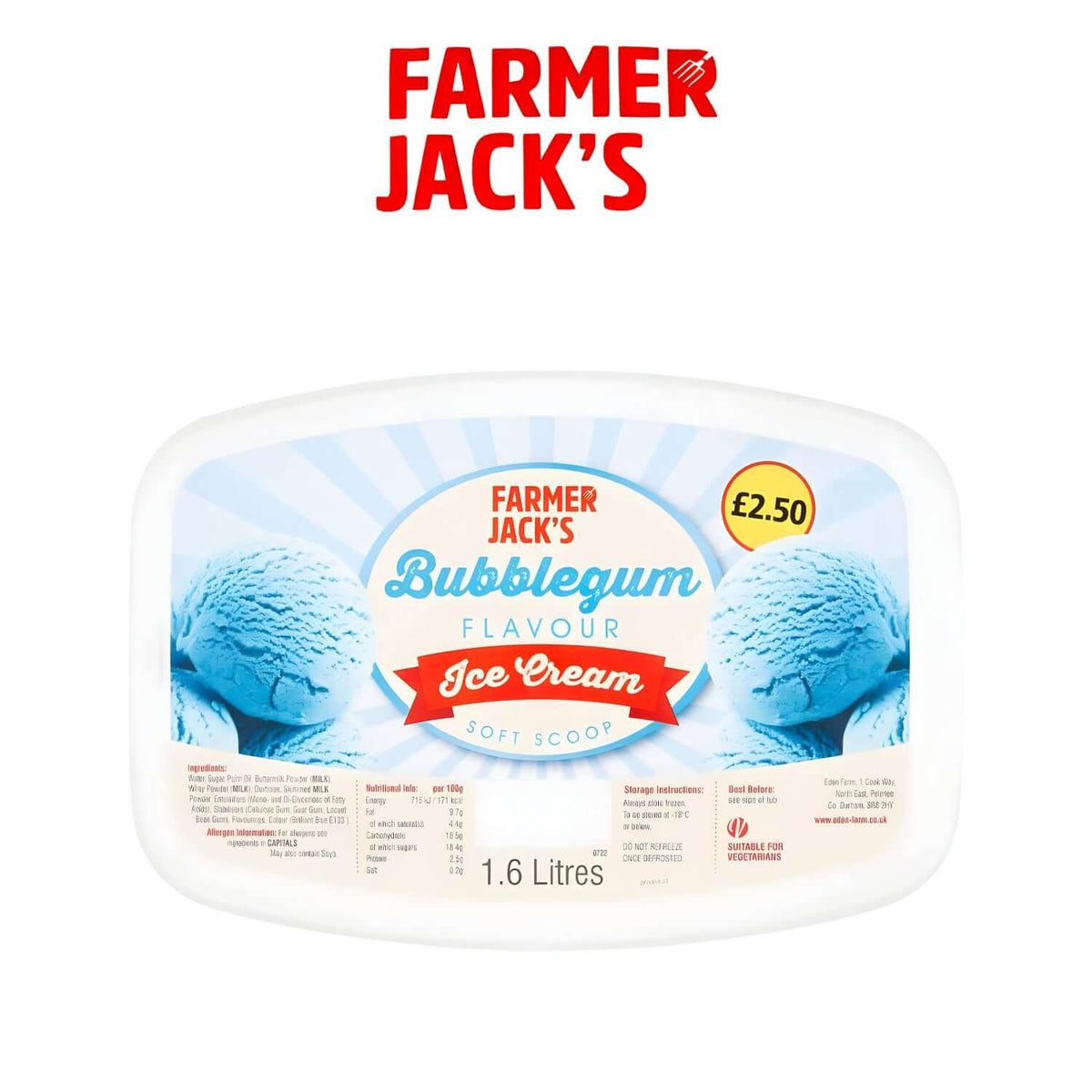 Worldwide Foods Farmer Jack's Bubblegum Ice Cream