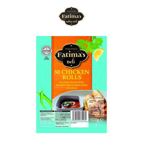 Worldwide Foods Fatima's Halal Indian Deli 50 Chicken Rolls - Fatima's Deli - Worldwide Foods