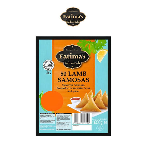 Worldwide Foods Fatima's Halal Indian Deli 50 Lamb Samosas