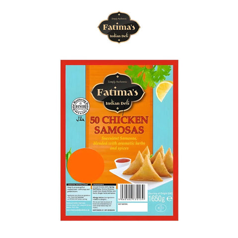 Worldwide Foods Fatima's Indian Deli Chicken Samosas 50 Pack - Fatima's Deli - Worldwide Foods