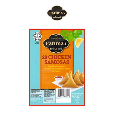 Worldwide Foods Fatima's Indian Deli Chicken Samosas 20 Pack - Fatima's Deli - Worldwide Foods