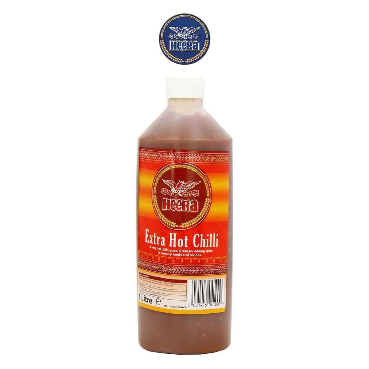 Heera Extra Hot Chilli Sauce - Worldwide Foods - Heera 1L Bottle