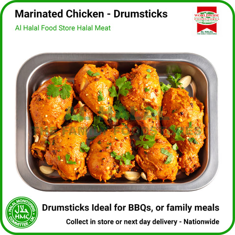 Marinade Chicken Drumsticks - HMC Worldwide Foods Halal Poultry