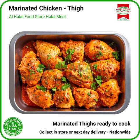 Marinade Chicken Thighs - HMC Worldwide Foods Halal Poultry