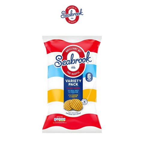Seabrook Crinkle Cut Crisps Variety 6x25g