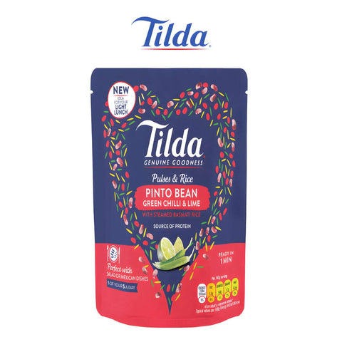 Tilda Pinto Bean - Green Chilli and Lime Basmati Rice 250g