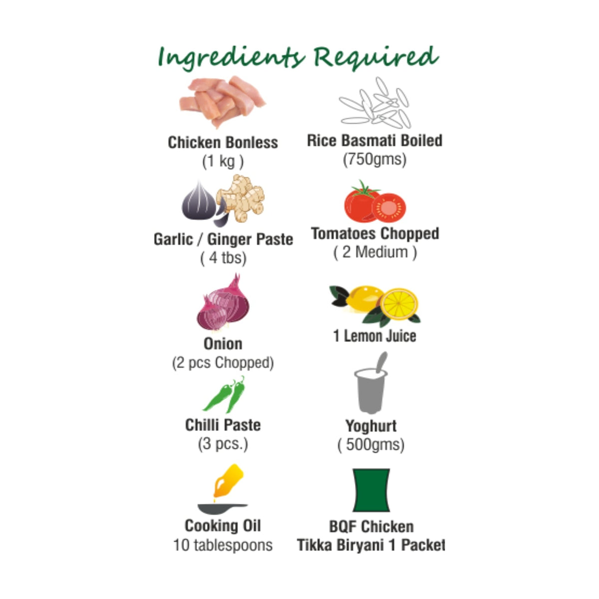 BQF Tikka Biryani Mix – Worldwide Foods